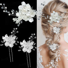 Supgoodom front view flower clip showing decorative sparkle and elegant hold