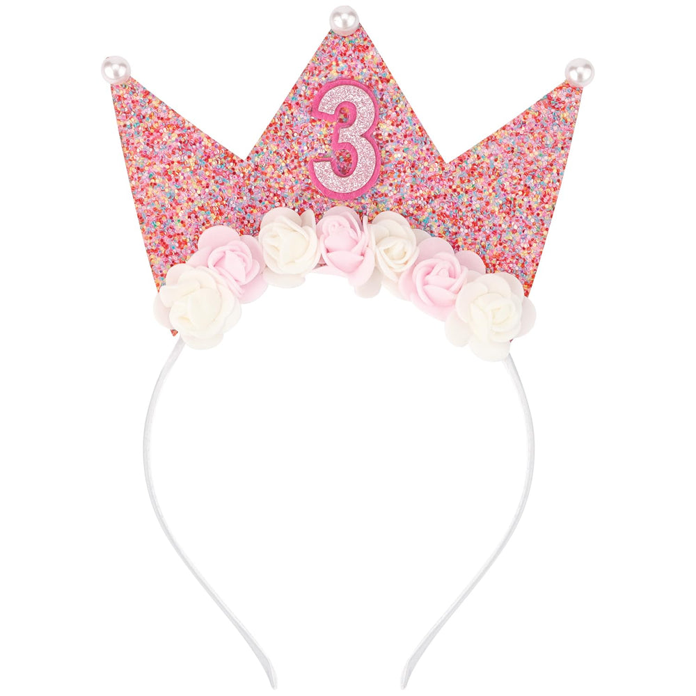 SuPoo front view glitter tiara showing overall design and fit benefit
