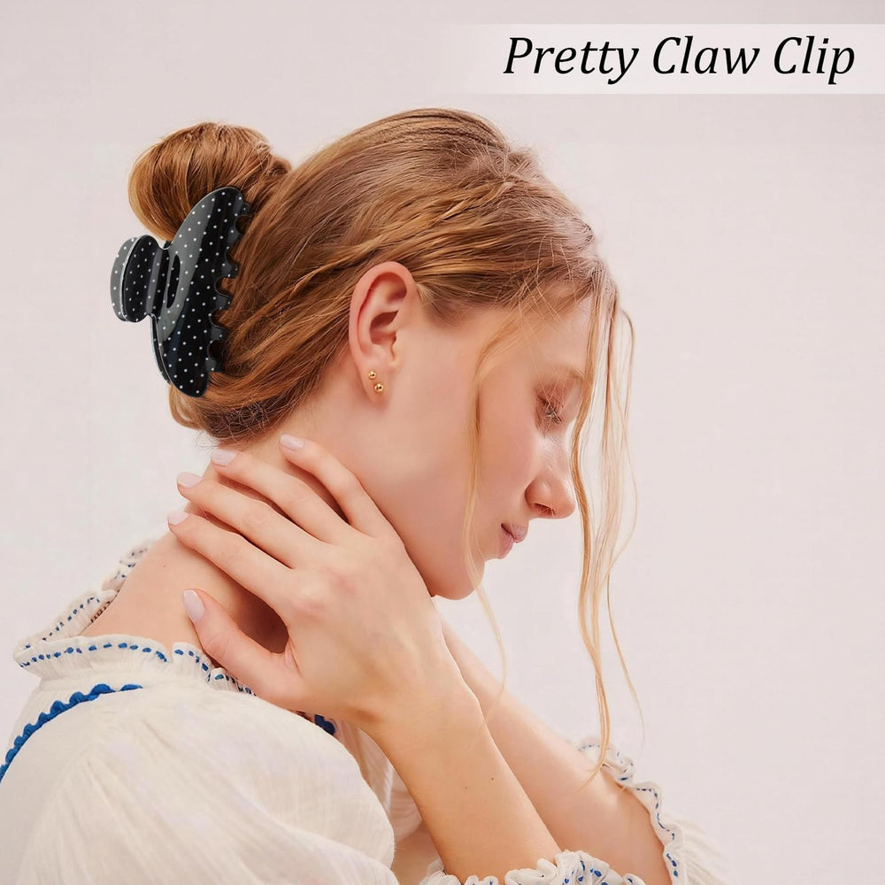 SuPoo clip worn in hair half-up style demonstrating comfortable hold
