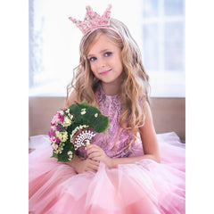 SuPoo headband worn by girl showing comfortable fit and party-ready look