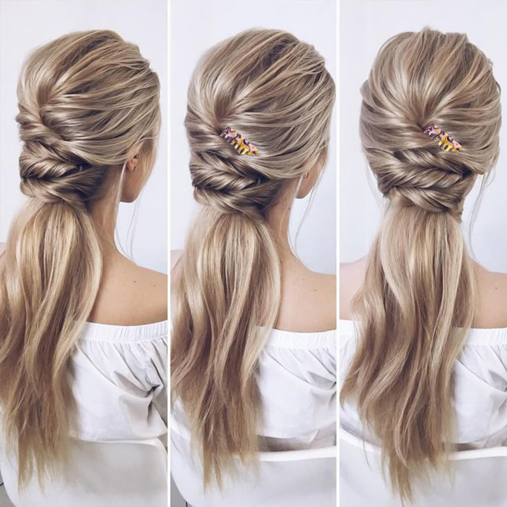 Suptizizkz comb securing a side twist for polished style benefit