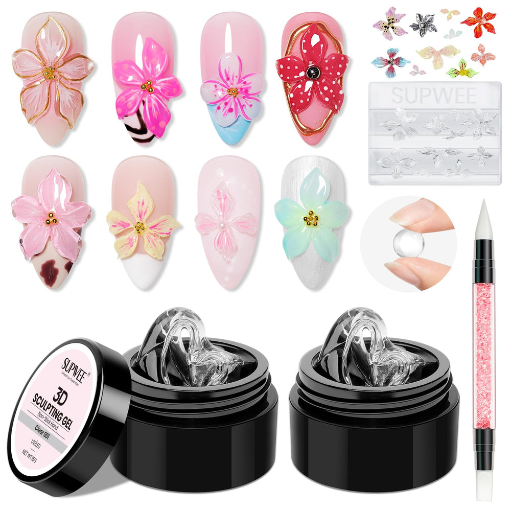 SUPWEE front packaging showing two 15g gel pots and included tools for clear benefit