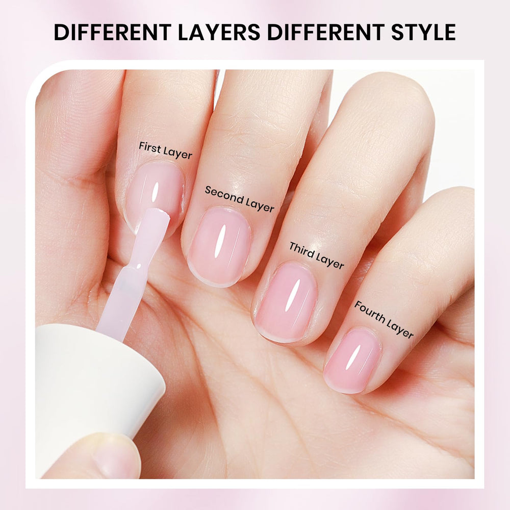 SUPWEE visible result after two coats on fingernails for stronger look