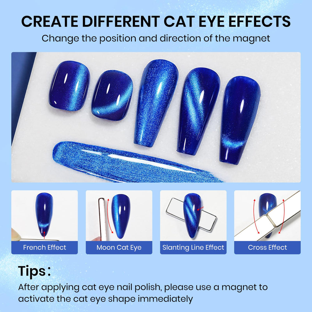 SUPWEE cat eye pattern on nail showing reflective stripe for salon-style finish
