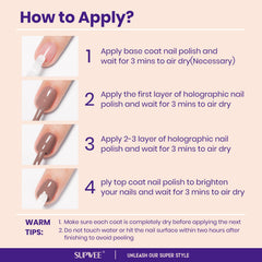 SUPWEE nails with top coat showcasing extra shine and protection benefit