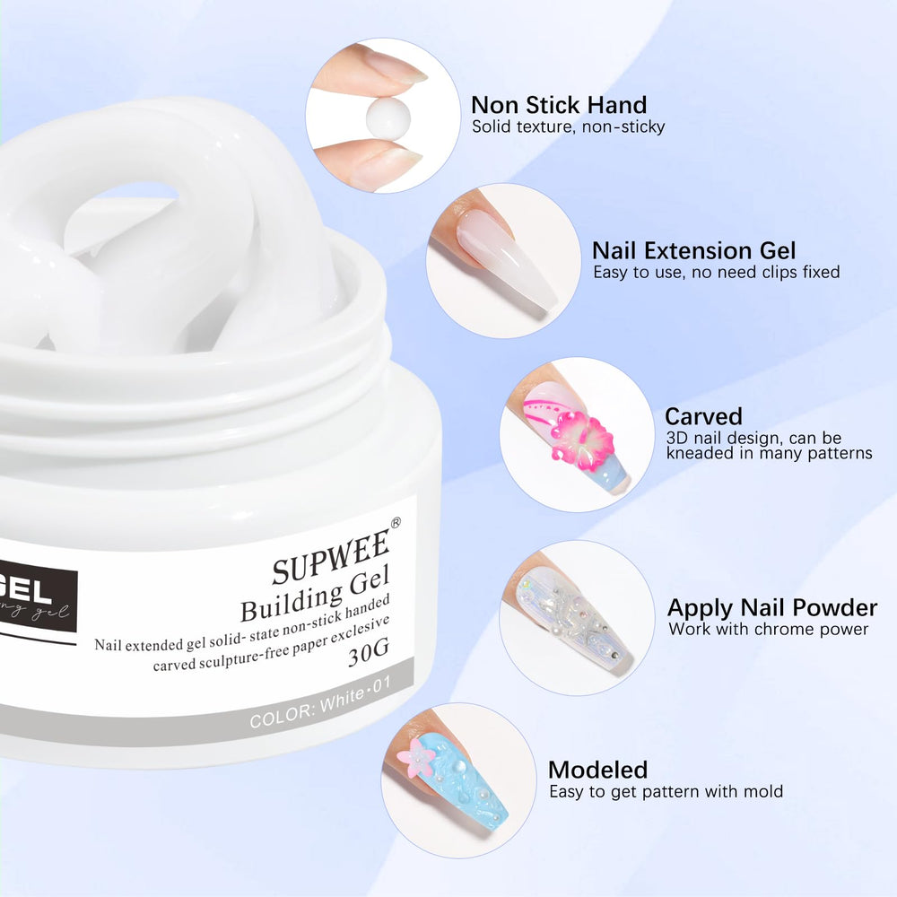 SUPWEE close-up of solid gel texture, shows controllable non-runny formula
