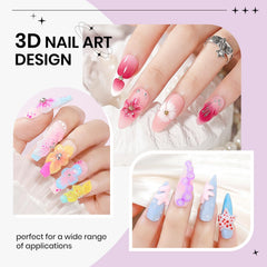 SUPWEE nails with embedded gems showing strong adhesion and decorative finish