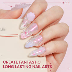SUPWEE finished 3D sculpted nails displaying durable design and salon finish benefit