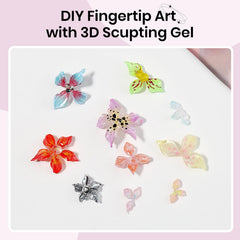 SUPWEE finished manicure lifestyle photo showing salon-quality 3D nail art results