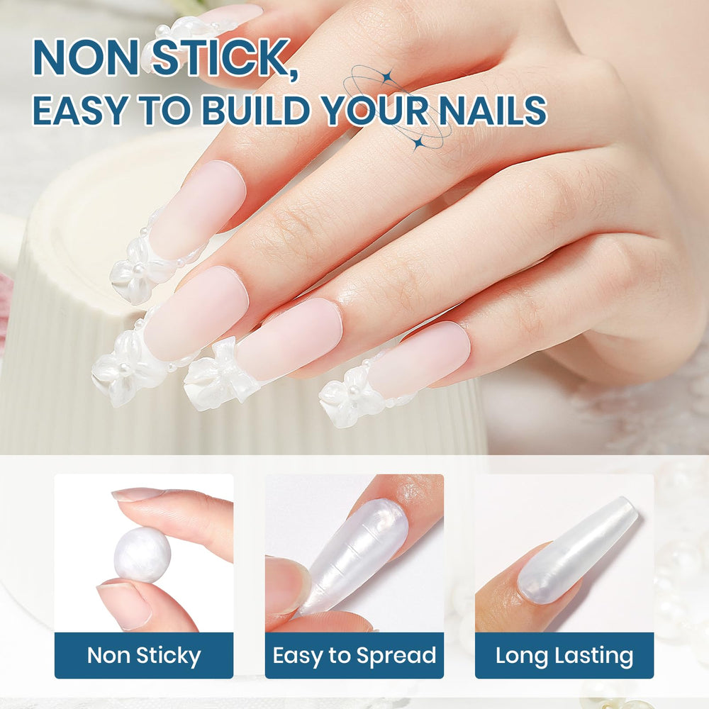 SUPWEE finished pearlescent French tips, professional-looking shine and depth