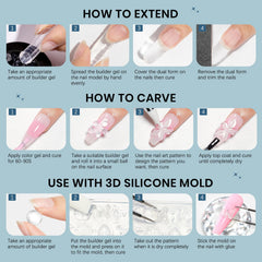 SUPWEE finished nail set displayed on stand emphasizing salon-quality results