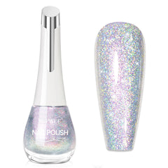 SUPWEE front bottle holographic polish showing glossy finish benefits