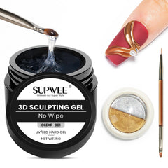 SUPWEE front packaging tub showing 3D sculpting gel kit and tools benefit clarity