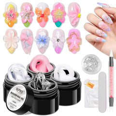 SUPWEE kit front packaging showing four solid gel jars and tools for easy starter setup