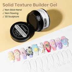 SUPWEE clear builder gel texture close-up for precise sculpting