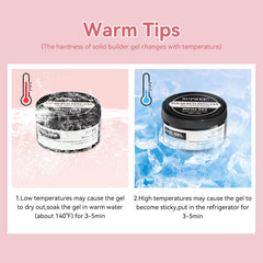 SUPWEE gel pressed into dual form demonstrating quick extension forming benefit