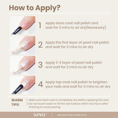 SUPWEE nail art scene with shells and pearls showing creative layering benefit