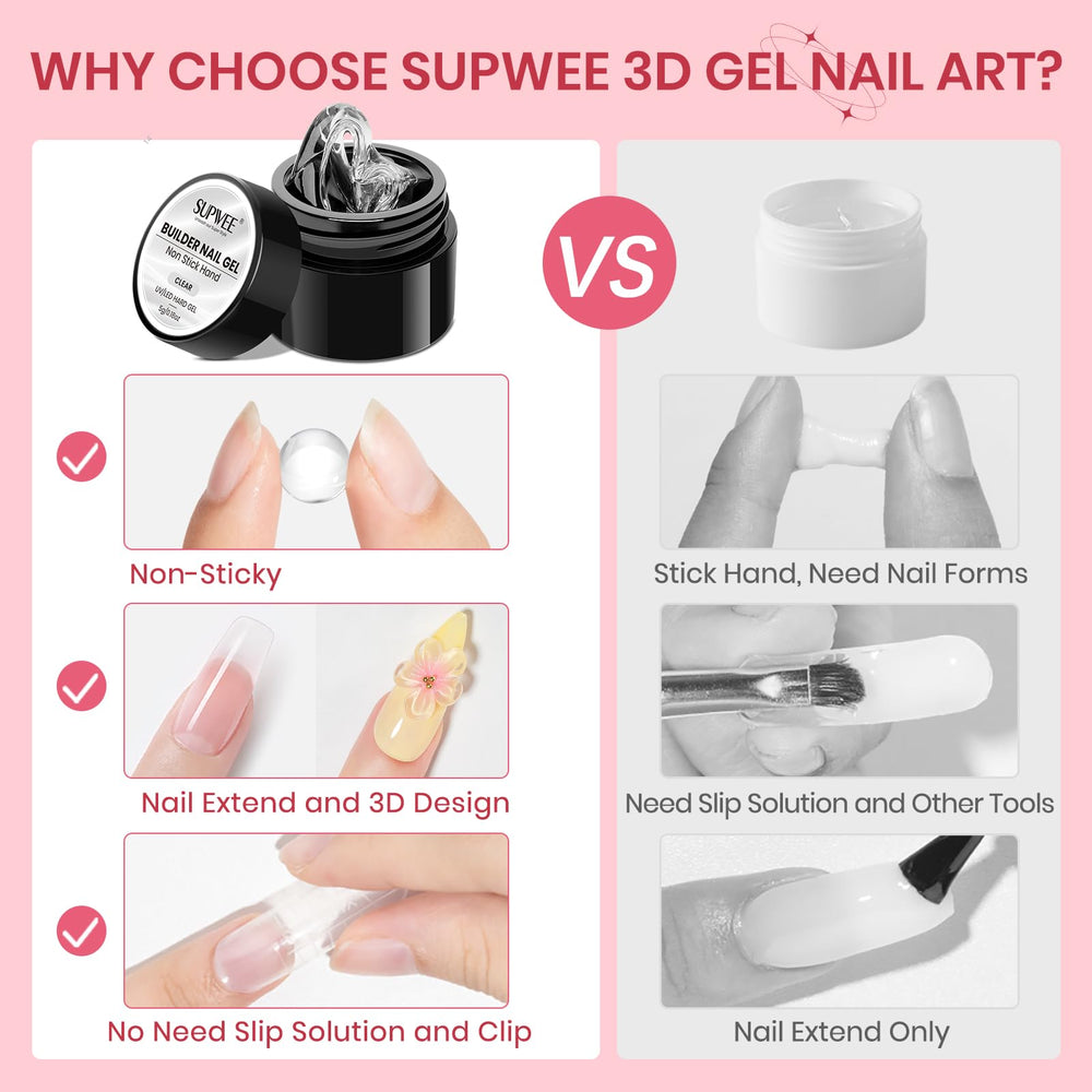SUPWEE 24 nail extension molds displayed to guide consistent sculpted tips