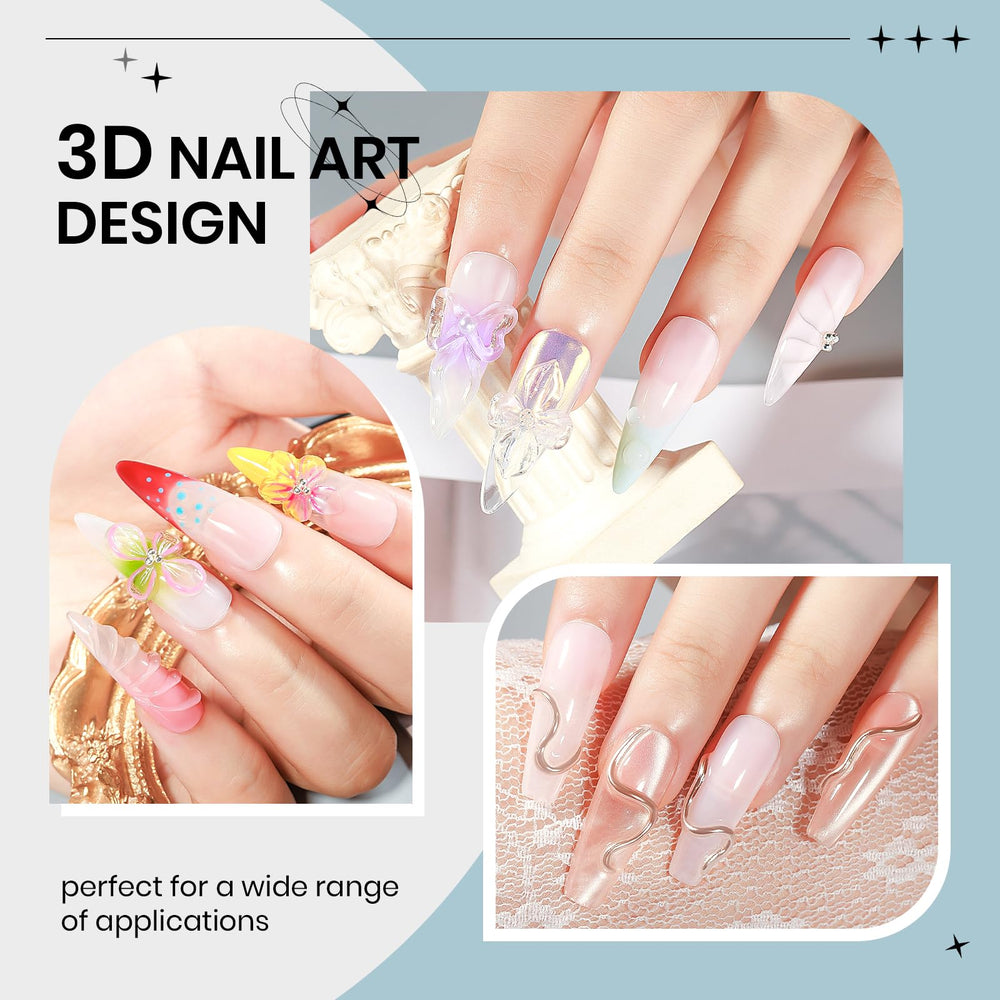 SUPWEE before and after nails on hands showing dramatic extension and style