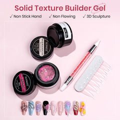 SUPWEE open jars close-up of gel texture for easy non-sticky sculpting benefit