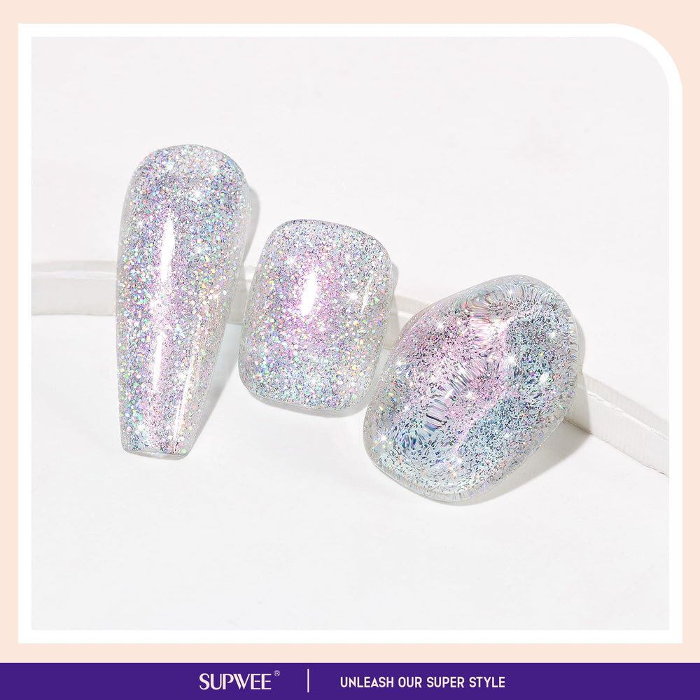 SUPWEE macro shimmer texture revealing holographic sparkle benefits