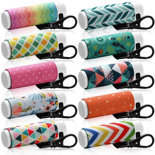 Sureio front packaging showing ten floral lip holder keychains and benefits
