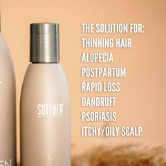 SURFACE awaken ingredients display featuring amaranth, soy, and capsicum benefits