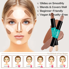 SUSIKEKI applying highlight to cheek demonstrating luminous lift benefit