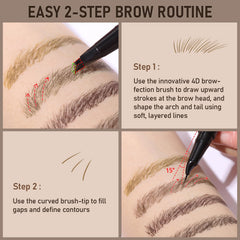 SUSIKEKI before and after brow fill demonstrating natural volume and shaping benefit