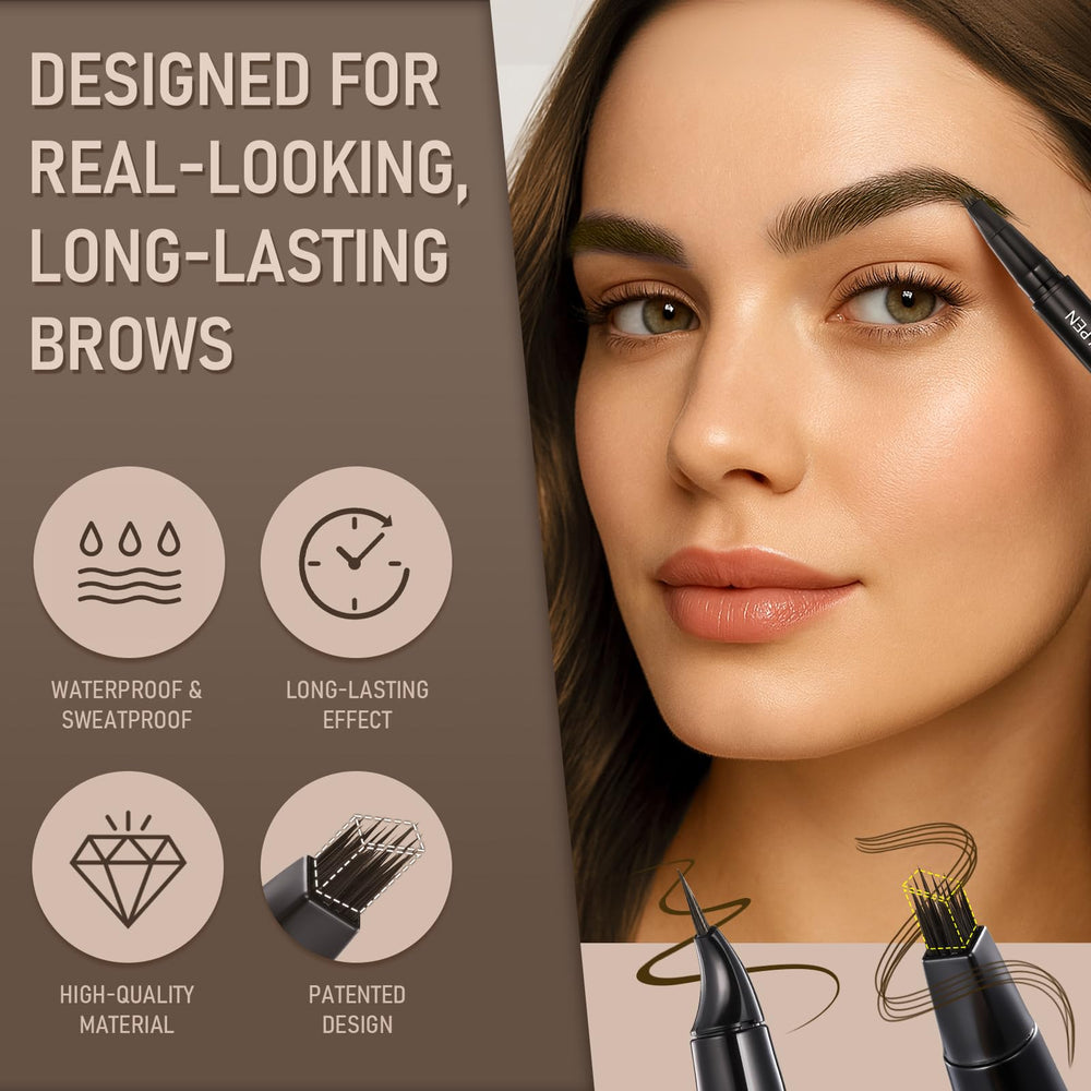 SUSIKEKI before and after eyebrow transformation demonstrating natural fuller brows