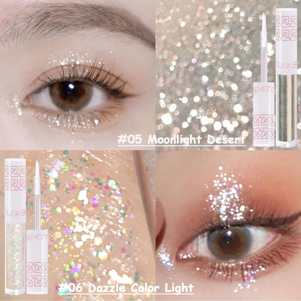 SUSIKEKI used as lash topper adding dimensional sparkle and enhanced lashes