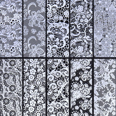 sutokaka applied on acrylic nails demonstrating delicate lace transfer for elegant manicure