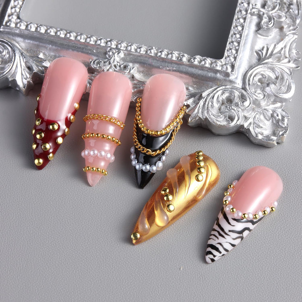 SUTOKAKA tiny caviar beads and white flatback pearls highlighting detailing