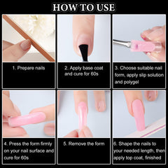 SUTOKAKA finished polygel nails lifestyle shot highlighting salon-quality results at home