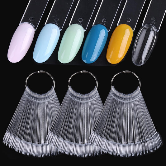 SUTOKAKA front packaging showing three metal rings and 150 clear tips, professional organization