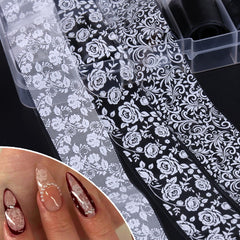 SUTOKAKA rolled foil length comparison showing 2.5×100cm rolls for many manicures