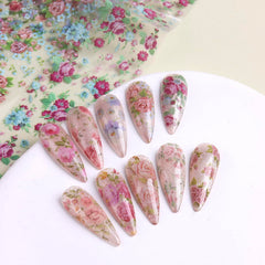 SUTOKAKA close-up of rose pattern foil showing fine detail and precise transferability