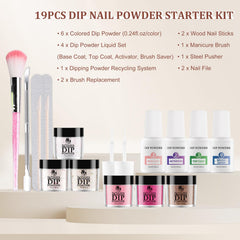 SUTOKAKA kit shown next to a hand for size scale emphasizing kit capacity for multiple manicures