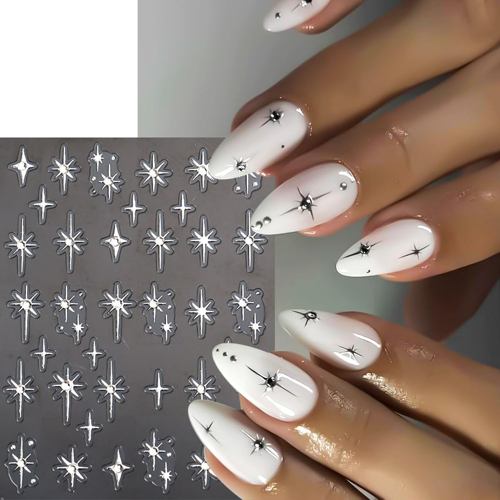 SUTOZMIWE application on acrylic nail demonstrating easy placement and fit