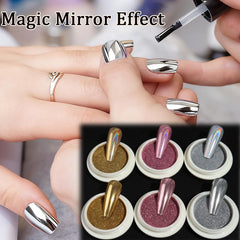 SUTOZMIWE nail swatches on model demonstrating gold and silver finishes for style ideas