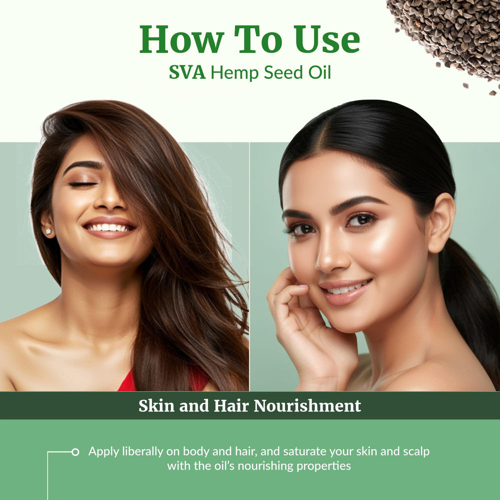 SVA ORGANICS used on hair ends for treatment and visible softness benefit