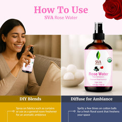 SVA ORGANICS spritzed on linens showing fabric freshening advantage