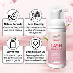 SVECKE pump dispensing foam highlighting gentle texture for effective cleansing