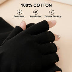 swaker gloves worn on hands demonstrating moisturizing use while allowing light tasks