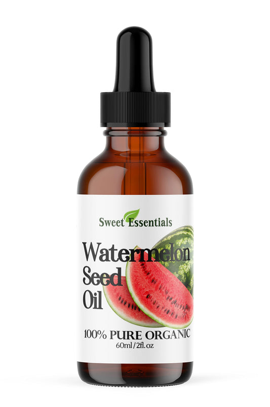Sweet Essentials front bottle view showing label and glass bottle, highlighting purity