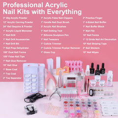 SWEET TREND acrylic powders and glitter pigments overhead for diverse color options