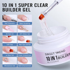 Sweet Trend clear gel texture close-up highlighting smooth self-leveling