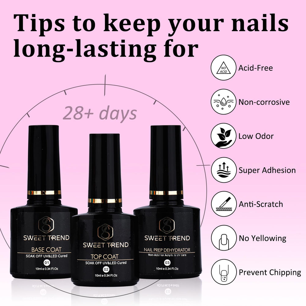 SWEET TREND false tips and nail forms spread for abundant practice and shaping