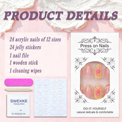 SWEKKE glossy French tip texture close-up showing durable shine