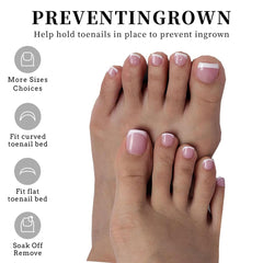 SWRITATSK hand applying a press-on toe nail showing easy glue application
